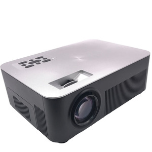 Projecteur argent-noir, design moderne bicolore, résolution 1280x720, entrées multiples, haut-parleurs intégrés - Product Image 1