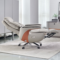 Mobilier de bureau ergonomique à dossier haut et confortable Support lombaire en cuir PU Chaise de bureau de direction pivotante avec repose-pieds