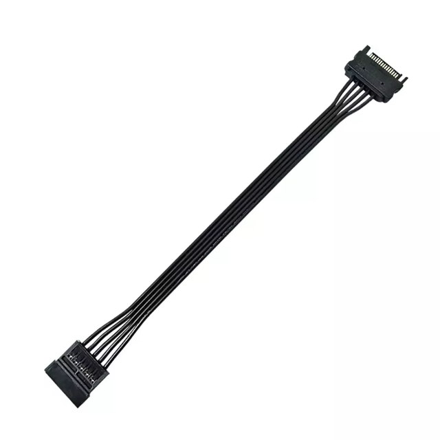 SATA 15-Pin Power Extension Cable 24cm Male to Female Connector for HDD/SSD Power Supply in PC Systems