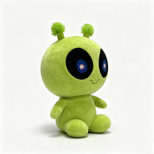 Bambola di Peluche Alieno Verde Super Morbida Personalizzata dalla Fabbrica Cinese, Giocattolo Divertente con Imbottitura in Cotone PP, Lavabile, a Tema Pasquale, Anime e <span class=keywords><strong>Cartoni</strong></span> <span class=keywords><strong>Animati</strong></span> - Product Image 3