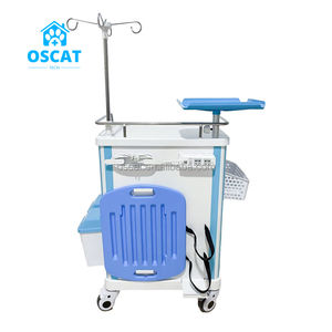 OSCAT EX-T01 수의학 장비 응급 카트 스테인레스 스틸 의료 트롤리 ABS 플라스틱 금속 재료 클리닉 - Product Image 2