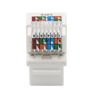 OEM 8P8C メス <span class=keywords><strong>RJ45</strong></span> UTPCat5e/Cat6/Cat6A キーストーンジャック 90度ピン対応 ブラックモジュール ネットワークコネクタ 通信 ISO9001 - Product Image 5