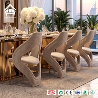 Chaise de salle à manger en velours, style nordique minimaliste moderne, chaise de négociation pour hall d'hôtel, chaise d'appoint avec accoudoirs et dossier, mobilier de restaurant