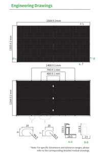 Paneles Solares Monocristalinos Tipo N de Doble Vidrio Bifacial para Uso Doméstico y Comercial II JKM710-735N-66HL5-BDV de 720W 725W - Product Image 2