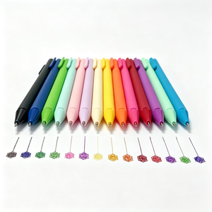 Bolígrafos de Plástico al por Mayor, Económicos, Multicolores, con Recubrimiento de Goma, con Logotipo Personalizado Impreso OEM para Papelería - Product Image 3