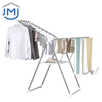Porte-manteau support de séchage, multifonction, tuyau en métal et acier, pour le séchage du vêtements, facile à transporter