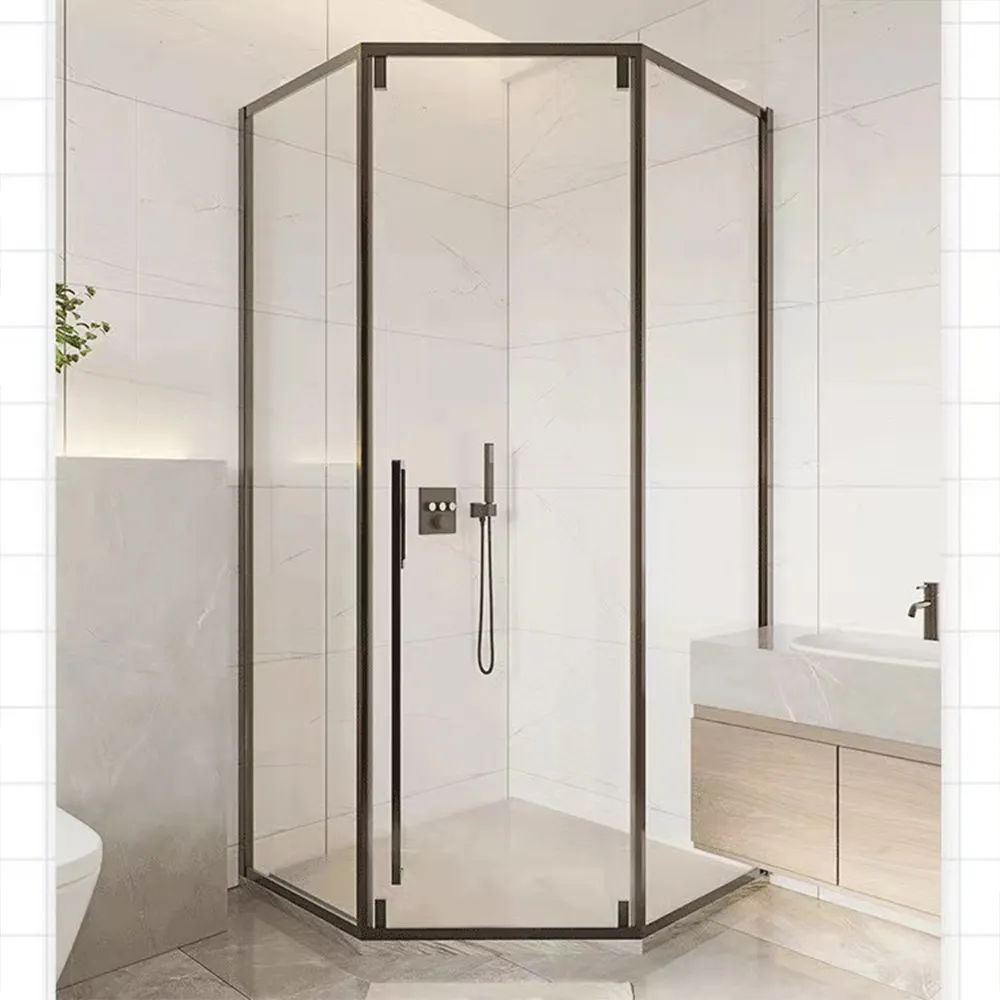 Chinese Manufacturer High Quality Multi-Function Diamond Shape Led Sliding Shower Room For Bathroom