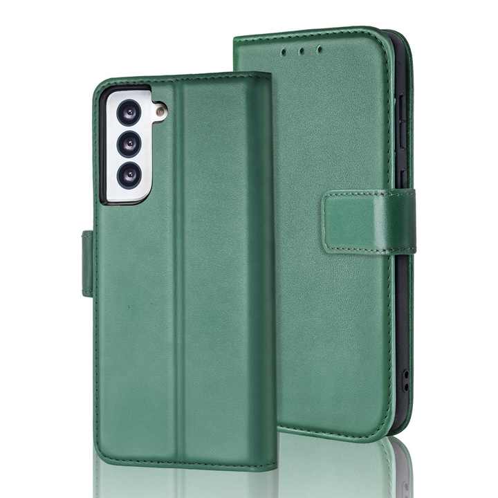 Guangzhou Emf Phone case Factory Genuine Cowhide Real Leather Mobile Flip Cover Custom for galaxy S21/s21 Ultra/s21plus