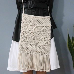 Wholesale Handmade Women Single Shoulder Macrame Tote Clutch Crochet Beach Bag Designs Pattern - Product Image 2