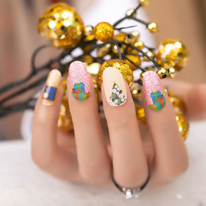 Autocollants pour ongles à dégradé de couleur en gros, bandes de vernis à ongles à paillettes à couverture complète, enveloppes de gel pour ongles - Product Image 6