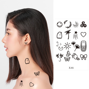 Autocollant de tatouage temporaire de dessin animé, transfert à l'eau, semi-permanent, pour le corps, pour filles, enfants, fêtes, usage professionnel, festivals - Product Image 2