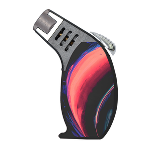 Nouveau à la mode de haute qualité Logos personnalisés mentaux Cigarettes coupe-vent puissant Jet flamme gaz torche inclinée briquet pour BBQ mode - Product Image 2