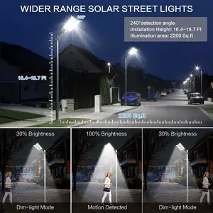 1000W Solar Power Straßen laterne Hochleistungs-LED 20W 400W 1000W Hersteller ABS All In One Street Solar Light