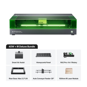 ชุดเครื่องแกะสลักและตัดด้วยเลเซอร์ไดโอด Xtool 40W +IR Deluxe Bundle แบบปิด - Product Image 1