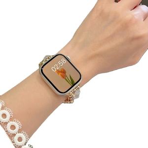 <span class=keywords><strong>Bracelet</strong></span> de montre élégant et concis avec <span class=keywords><strong>bracelet</strong></span> en métal perlé pour toutes les séries, deux options de couleur - Product Image 1