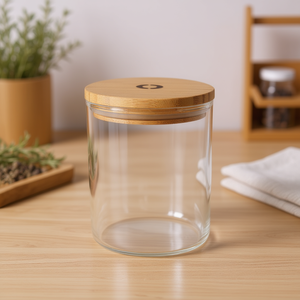 Pot de rangement Pandoo avec couvercle en bambou, lot de 12 - Product Image 3