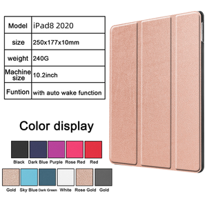 Dreifach gefaltete PU-Leder-PC-Tablet-Schutzhülle Smart 10,2 Zoll 2020 2019 Tablet-Abdeckung für iPad 10.2 Flip-Case-Abdeckung der <span class=keywords><strong>8</strong></span>. Generation - Product Image 6