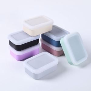 Multi-Functional Portable Storage <b>Box</b> Outdoor Travel Silicone Soap <b>Box</b> with Drain for Children's <b>Lunches</b> Cross-Border Product - Product Image 3
