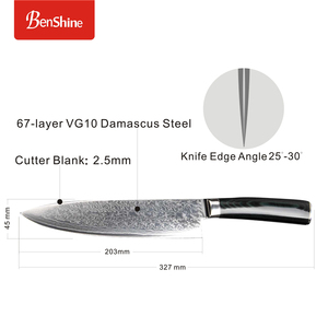 2019 Benshine 8 pouces 67 couches damas acier VG10 <span class=keywords><strong>couteau</strong></span> de chef pour la cuisine - Product Image 5