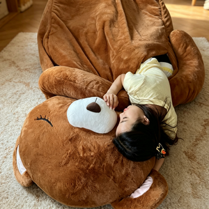 Saco de Dormir de Peluche Estilo Oso de Peluche, Saco de Dormir Envolvente Acogedor, Saco de Dormir Extra Grande de Peluche - Product Image 1