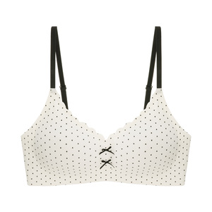 Soutien-gorge sans couture pour <span class=keywords><strong>femme</strong></span>, col <span class=keywords><strong>en</strong></span> <span class=keywords><strong>V</strong></span>, fin, sans armatures, anti-affaissement, bonnet triangle avec nœud, motif floral - Product Image 6