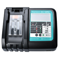 Chargeur de batterie avec écran LCD DC18RC pour outils électriques au lithium 14,4V-18V, matériau ABS, protection contre les surcharges, garantie d'un an