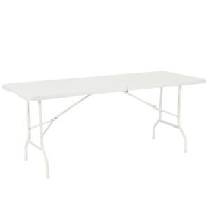 Mesa Plegable Resistente, Plegable por la Mitad, Mesa Larga Multiusos, Mesa Plegable de Metal, Mesas Portátiles de Plástico para Fiestas - Product Image 5