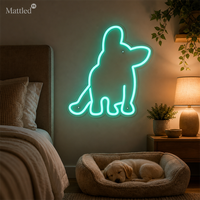 Enseigne néon LED pour chien, alimentation USB 5V, compatible avec boîtier de batterie, décoration murale pour salon de toilettage pour animaux, vitrine de magasin d'animaux