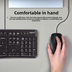 Set de Teclado y Ratón con Cable <span class=keywords><strong>MK120</strong></span>, 1000dpi, para Laptop, Oficina, Computadora Portátil, Escritorio, Interfaz USB - Product Image 4