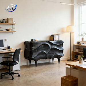 Buffet de Luxe Moderne en Bois Massif Fait Main, Écologique, Design Vague, pour Chambre, Appartement, Salon, Entrée, Hôtel - Product Image 4