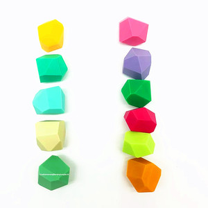 12 Pezzi Pietre Impilabili in Silicone, Giocattoli Montessori Educativi Prescolare Puzzle di Ciottoli - Product Image 4