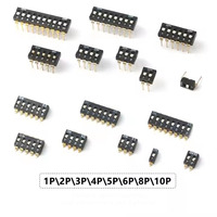 Commutateur DIP 3 positions 2,54 mm, connecteur à code rotatif, contact en cuivre, boîtier en nylon