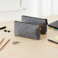 Sac organisateur de poche moderne, écologique, en feutre et polyester, avec double fermeture éclair, portable, durable, grande capacité