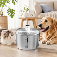 Fontaine à eau sans fil pour animaux de compagnie, grande capacité, en acier inoxydable, distributeur d'eau automatique pour chats et chiens, approvisionnement B2B