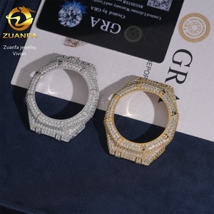 Boîtier et lunette de <span class=keywords><strong>montre</strong></span> GA2100 en laiton, style Hip Hop, entièrement sertis de moissanite, avec diamants Moissanite VVS, pour bijoux fins personnalisés - Product Image 4