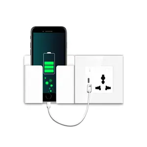 Lanbon Fast Charging Universal Socket Smart Outlet with Phone Storage Box and 2.4A USB Type C output .