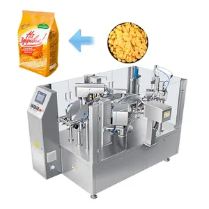מכונת אריזה אוטומטית לתיצור תרמופורמינג למזון חטיף סטנד אפ פאוץ' מכונת אריזה שקילה