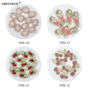 Breloques 3D pour ongles en alliage métallique Peinture DIY Gold Rose Gemstone Luxury Nail Decoration Virgin Mary Nail Charms - Product Image 6