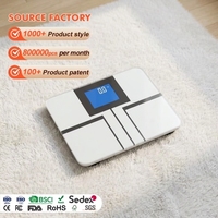 Báscula Digital de Baño de Alta Precisión con Capacidad de 180 kg y Vidrio Templado de 5 mm, Báscula Electrónica para Pesar el Cuerpo OEM ODM