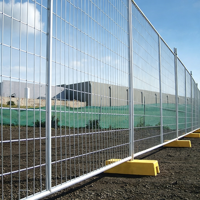 Panneau de clôture temporaire mobile autoportant d'occasion pour extérieur, 6 pieds x 10 pieds, pour la construction, en provenance du Canada, à vendre