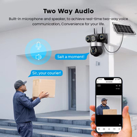 COSFLOW 4G Outdoor Solar PTZ Security Camera IP66 AI Human Detection Night Vision SIM Card SD Card Cloud Storage