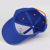 Blauwe geborduurde baseballcap unisex, 6 panelen, verstelbaar, sportcap met gebogen klep voor dagelijks buitengebruik