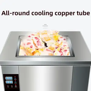 Thương mại giá rẻ vuông cán Ice Cream Maker sữa chua Maker Máy Chiên Ice Cream giá máy Philippines