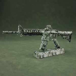 M4A1 Carbine ngụy trang kim loại súng mô hình thực tế lắp ráp đồ chơi M4A1 súng trường Ar15 Đen 1:<span class=keywords><strong>3</strong></span> kim loại mô hình súng an toàn Súng đồ chơi thu nhỏ - Product Image 3