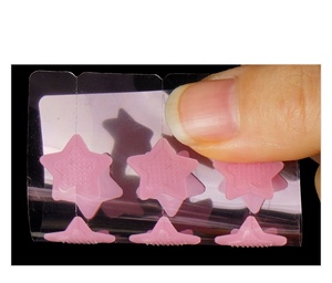 Parche de acné personalizado, fabricante de microagujas, Parche de microagujas para espinillas, corazón rosa con estrella, forma redonda, parches para espinillas, logotipo - Product Image 2