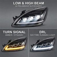 Phares à LED pour Mitsubishi Lancer 2003 - 2008 avec feux de jour et clignotants, ensemble de lampes à 3 lentilles de projecteur