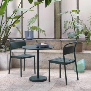 Set Tavolo e Sedie da <span class=keywords><strong>Esterno</strong></span> in Lega di Alluminio dal <span class=keywords><strong>Design</strong></span> Moderno Minimalista - Arredamento per Esterni per Caffetterie di Tè al Latte e Cortili di Tendenza - Product Image 3