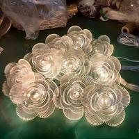 Vente directe d'usine, lustre à boules en acrylique à 10 têtes, LED, broderie, décoration de mariage, lumières, étanche, écologique