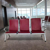Chaises d'attente modernes en cuir PU à 3 places avec accoudoirs pour salle à manger, hall, conférence, réception, sièges pour invités, cliniques, salons de coiffure