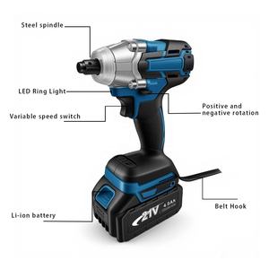 Llave Eléctrica Azul <span class=keywords><strong>de</strong></span> Alta Potencia con Batería <span class=keywords><strong>de</strong></span> Litio Recargable, Destornillador Eléctrico para Trabajos <span class=keywords><strong>de</strong></span> Andamiaje y Carpintería, <span class=keywords><strong>Pistola</strong></span> <span class=keywords><strong>de</strong></span> <span class=keywords><strong>Impacto</strong></span> - Product Image 4